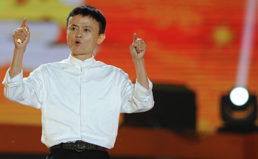 Jack Ma speaks in Hangzhou, China, on May 10, 2013. Ma shot to fame as the founder of Alibaba, the pioneering Chinese e-commerce site that's poised to be one of the biggest tech IPOs ever when it goes public in New York.