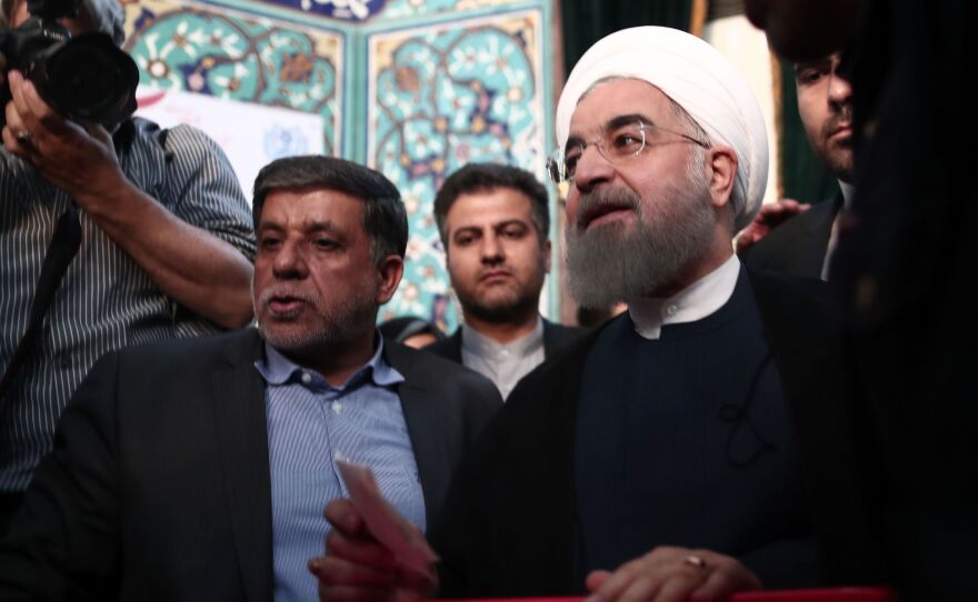 Iranian President Hassan Rouhani, as prepared to cast his ballot on Friday.