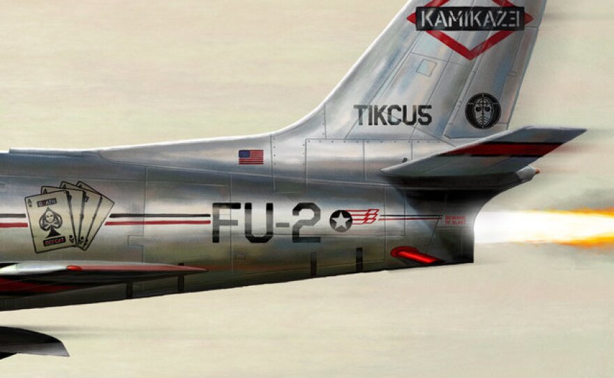 The artwork for Eminem's <em>Kamikaze</em>.
