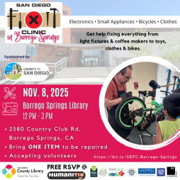 SD Fixit Clinic at Borrego Springs Branch Library