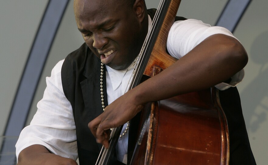 Bass player Charnett Moffett, performing in 2006 at the Hollywood Bowl in LA.