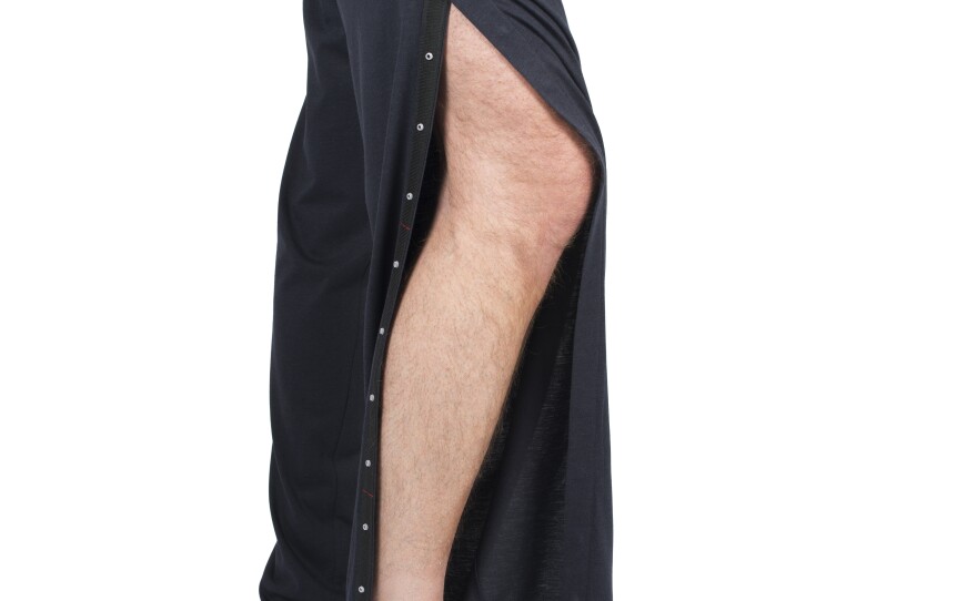 INGA Wellbeing's men's jersey trousers with leg access.