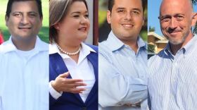 Christian Ramirez, from left, Vivian Moreno, Antonio Martinez and Zackary Lazurus — vying to replace termed-out council member David Alvarez — are seen in these undated photos. 