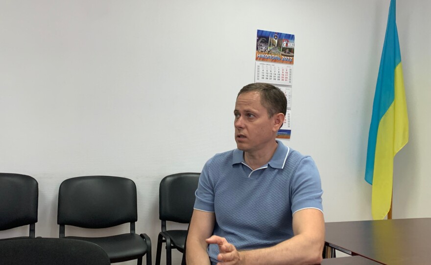 Oleksandr Sayuk, the mayor of the Ukrainian town of Nikopol — which sits across the river from Europe's largest nuclear power plant — speaks to NPR on Saturday.