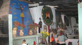 At the headquarters of the Association of Maya Priests of Guatemala, each priest has a cubicle with a fire place, where he or she conducts private ceremonies. 