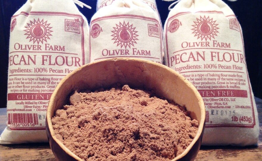 Pecan flour from Oliver Farm in Georgia.