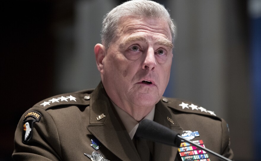 Chairman of the Joint Chiefs of Staff Gen. Mark Milley testifies during a House Armed Services Committee hearing on Capitol Hill in June.