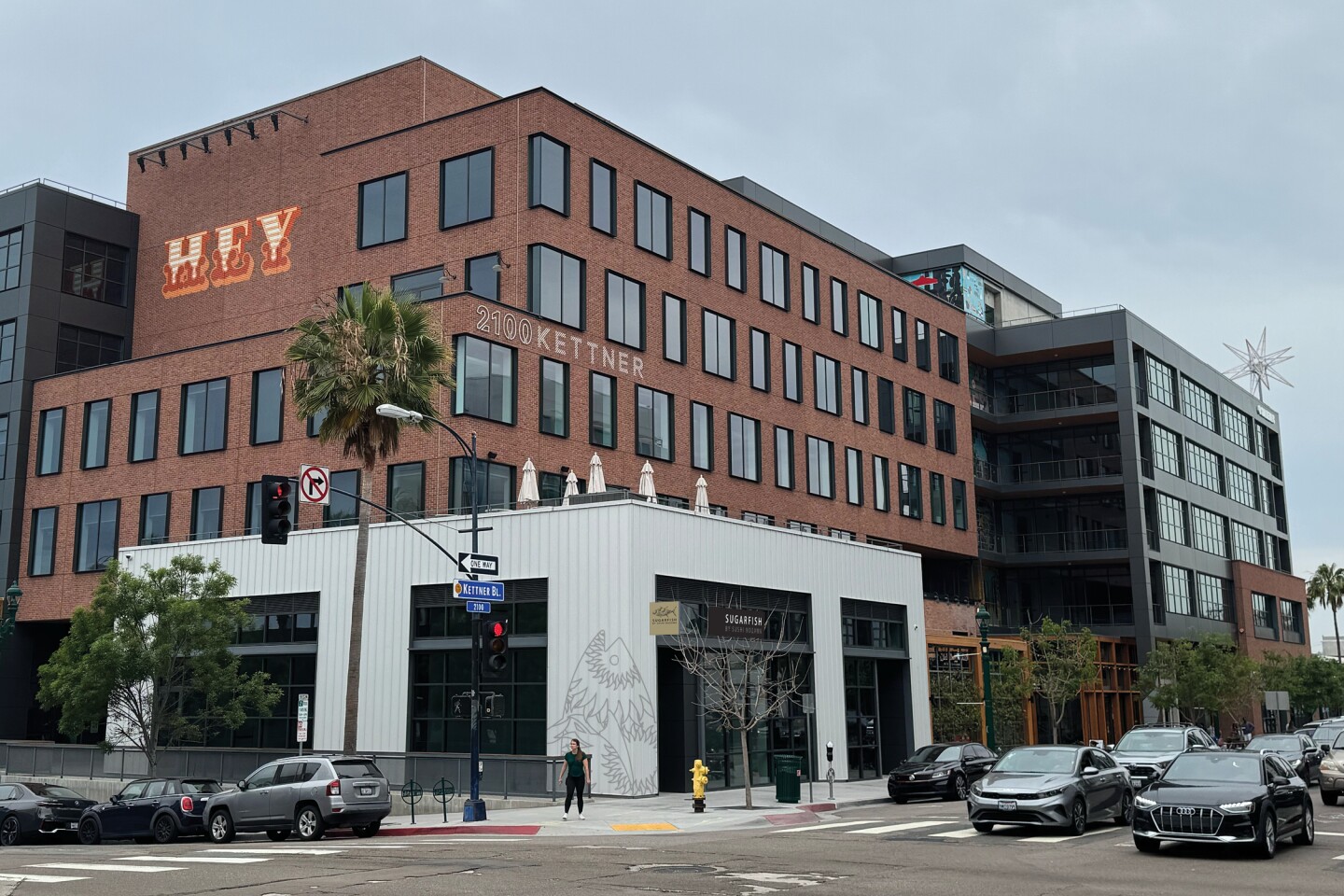 The exterior of the future Sugarfish storefront is shown in an undated architectural rendering.