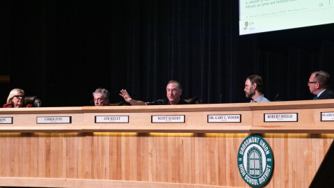 Trustee Jim Kelly speaks during the board meeting on Jan. 15, 2026.