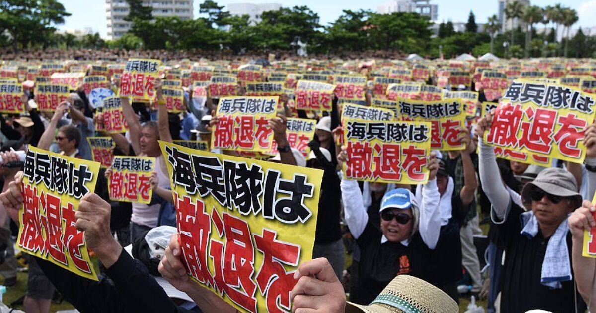 Thousands Protest Against U.S. Military Presence In Okinawa, Japan
