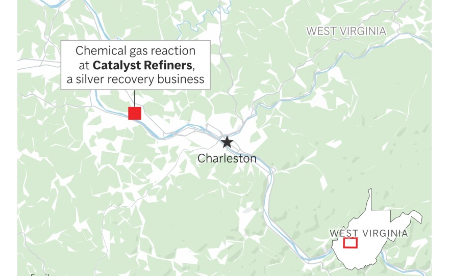 A chemical leak at the Catalyst Refiners plant near Charleston, West Virginia, killed two people and sent more than a dozen to hospitals Wednesday.