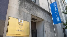 The Voice of America building is pictured in Washington in July.