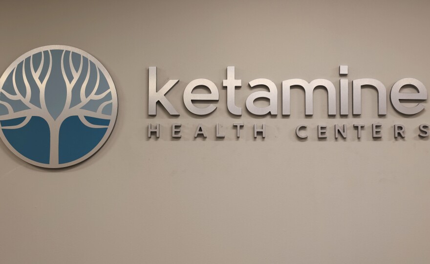 A sign for a ketamine clinic that has four locations in South Florida. Between 500 and 750 similar clinics exist across the U.S., according to market research firm Grand View Research.