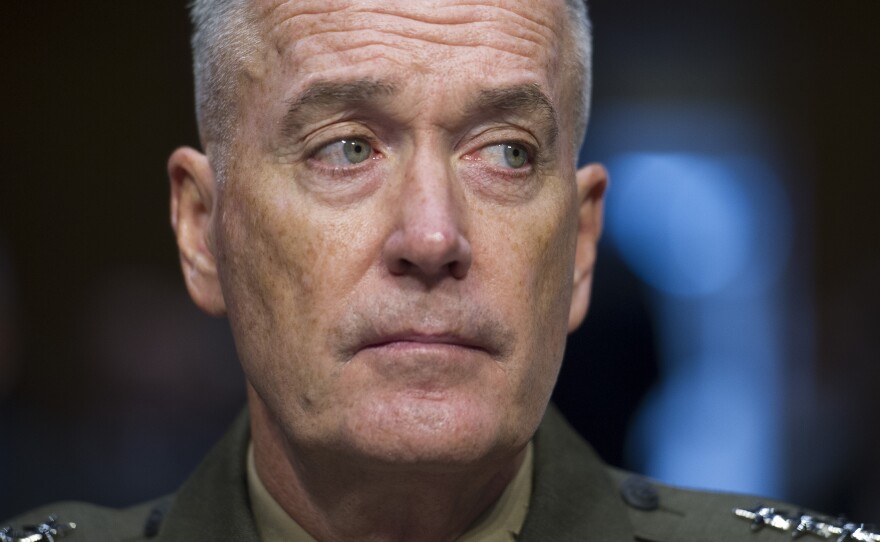 Marine Corps Commandant Gen. Joseph Dunford, Jr., testifies Thursday during his Senate Armed Services Committee confirmation hearing to become the chairman of the Joint Chiefs of Staff.
