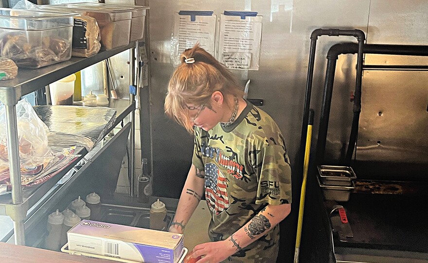 Abby Horetz is a line cook at Toad Style.
