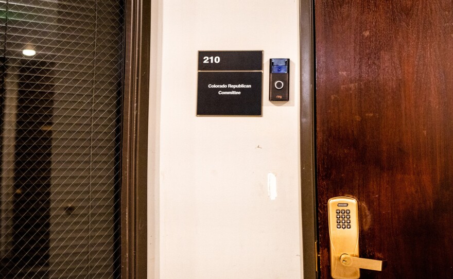 The office of the Colorado Republican Party was locked and no one answered the doorbell on July 21.