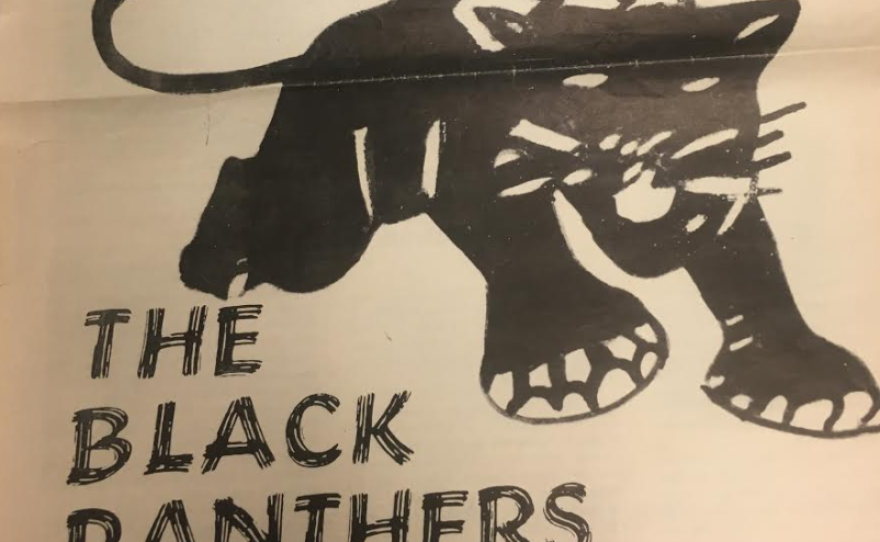 The iconic symbol of the Black Panther Party featured in a news article about the group, December 1968.