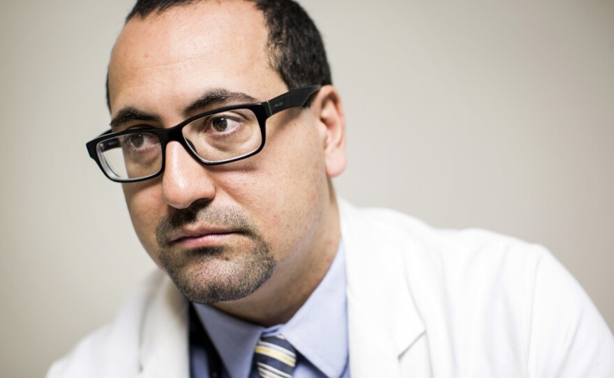 Dr. Cesar Barba says he's had to spend more time since the November election teaching patients coping skills to deal with stress that can affect their health. Many are on Medicaid and some are immigrants.