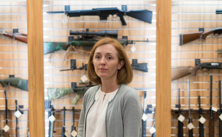 Dr. Emmy Betz, a co-founder of the Colorado Firearm Safety Coalition, led a meeting of the group at the Centennial Gun Club. "If you want to reduce suicide deaths, you have to talk about firearms," Betz says. "And if you want to reduce firearm deaths, you have to talk about suicide."