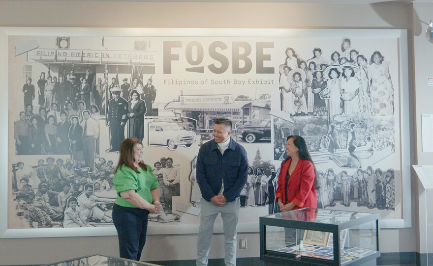 "Filipinos of South Bay" Exhibit (Ana Cabato, Jay Jay Maniquis and Dr. Judy Patacsil)