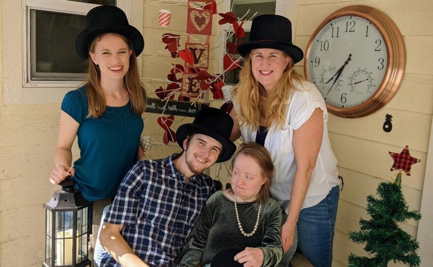 From right: Noreen Vance and her sister Angela with Noreen's son and daughter who help take care of their aunt.