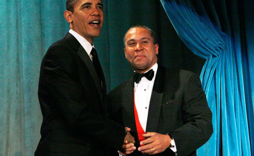 A new generation of African-American leaders, like President Obama and Massachusetts Gov. Deval Patrick (pictured above at a January 2009 dinner), seem to be moving away from the identity politics of their predecessors. But that has many in the black community feeling that a historic opportunity to address urban issues is slipping away.