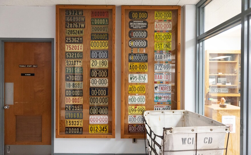 Wisconsin's state license plates are made by incarcerated people at Waupun Correctional Institution, where prisoners began manufacturing plates in the early 1900s. Waupun's three prisons have been a main driver of the town's economy for decades.