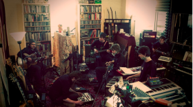 Wilco recording their new album in The Loft earlier this year. 