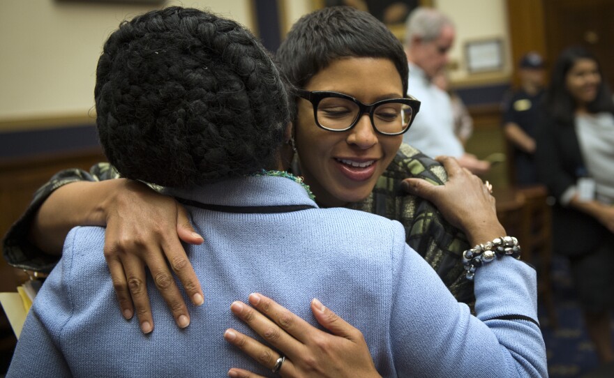 Melissa Murray, professor of law at NYU, after testifying at the House Judiciary Subcommittee on Constitution, Civil Rights and Civil Liberties hearing titled "Threats to Reproductive Rights in America," at the Capitol in Washington on Tuesday June 4, 2019.
