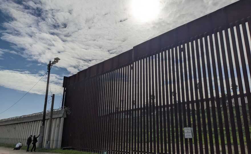 A section of the U.S.-Mexico Border wall, Feb. 20, 2023.