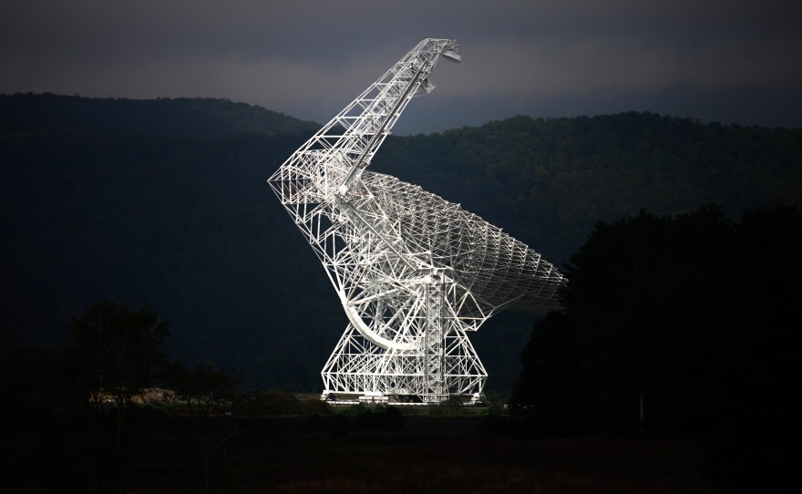 The Green Bank telescope is the largest fully steerable radio telescope in the world.