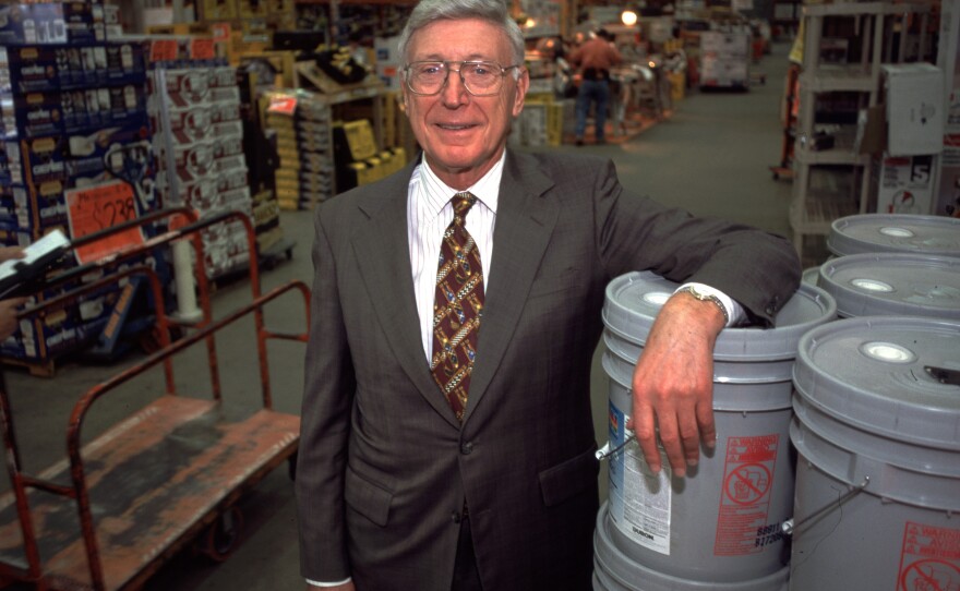 Home Depot co-founder and then-CEO Bernie Marcus poses for a portrait at a store in 1998.
