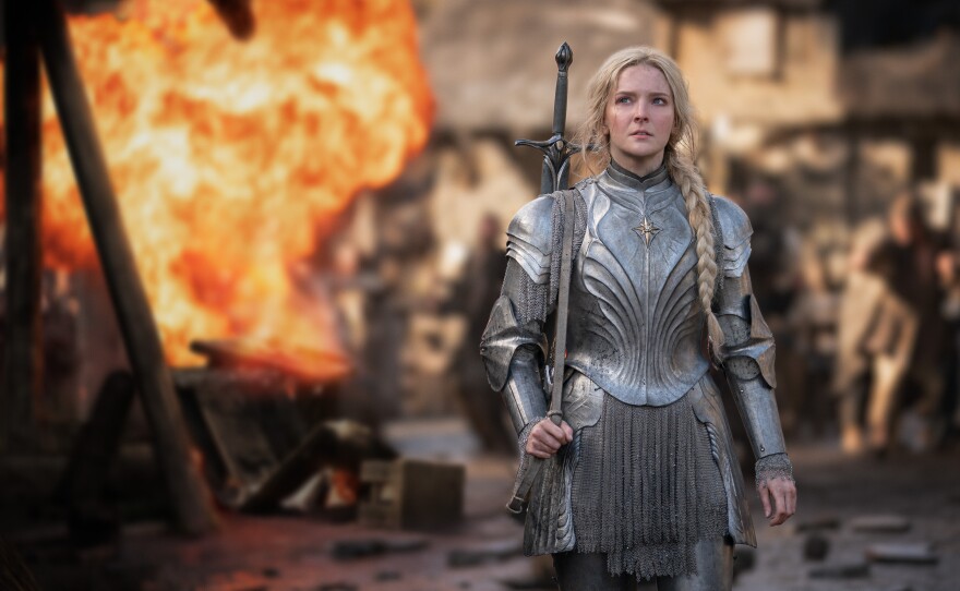 Morfydd Clark plays the elven princess Galadriel in the new <em>Lord of the Rings</em> series.