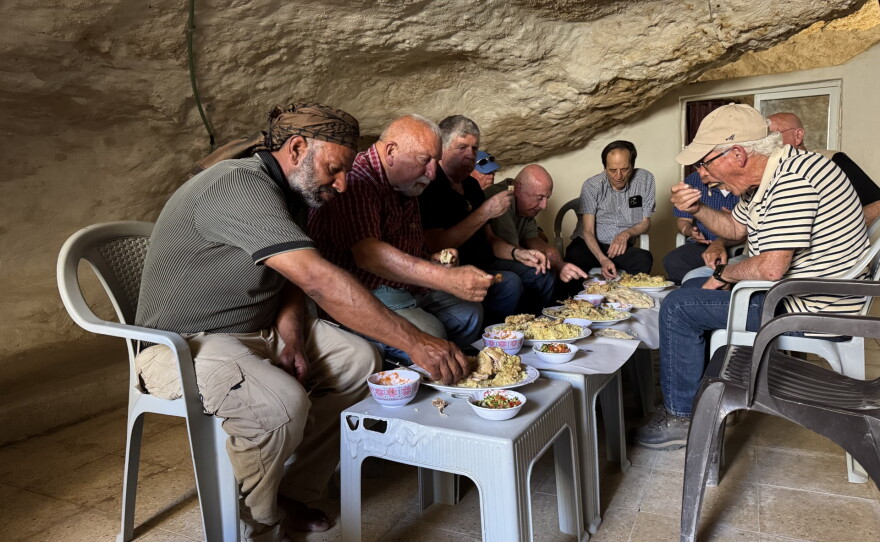 A Palestinian farmer, who was attacked by Israeli settlers, shared his story with a group of retired Israeli army generals at his home, a cave in a remote corner of the West Bank. The former military officers are speaking out against Israel's expanding settlements and frequent attacks against Palestinians.