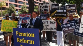 City Councilman Carl DeMaio calls for implementation of Proposition B on July 26, 2012.