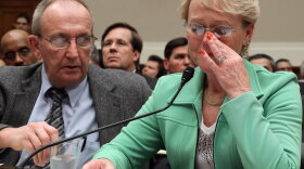 Eddie and Rhonda Smith of Sevierville, Tenn., testify Tuesday about a near-miss in her runaway Lexus in October 2006.
