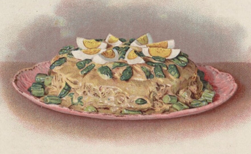 "Asparagus Shortcake," a leftover creation from The Cook's Book published in 1908.