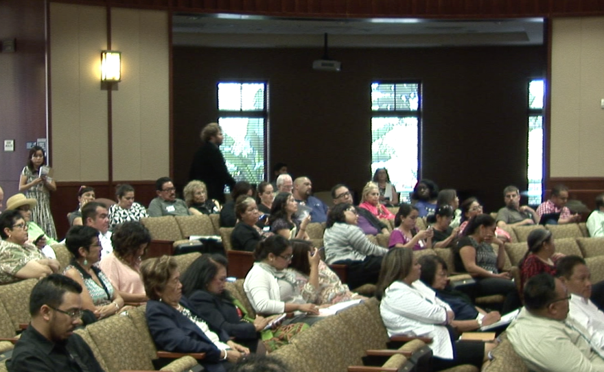 Citizens attend a meeting of the Chula Vista Districting Commission, which recommended boundaries for City Council districts, June 8, 2015.
