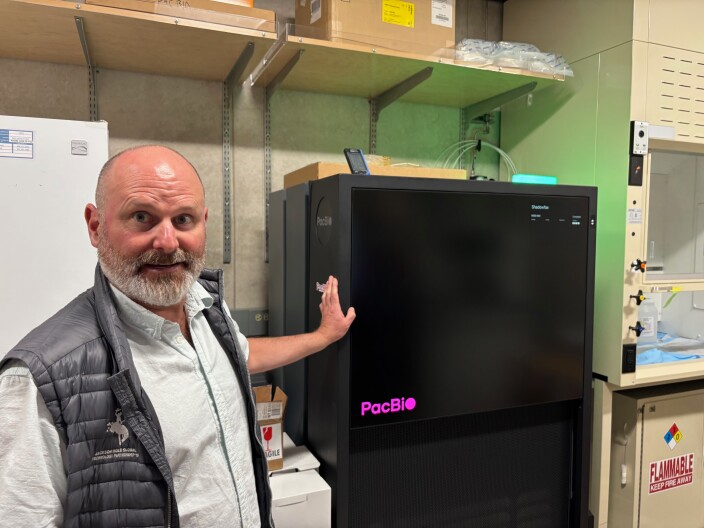 Salk Institute research professor Todd Michael gives a tour of his lab where genetic sequencing machines help uncover the powers of the cannabis plant.  July 1, 2025 