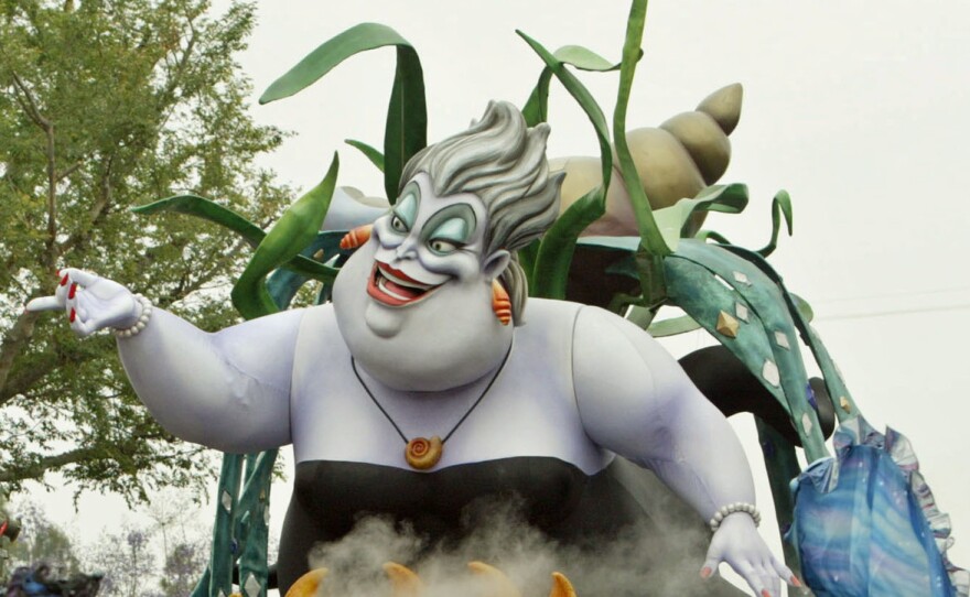 The Ursula float from the "Little Mermaid" entertains visitors to Disneyland in May 2005 in Anaheim, Calif.