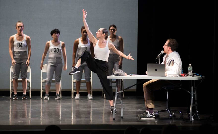 Monica Bill Barnes and Company are shown in an undated performance of "The Running Show," which will be performed at La Jolla Playhouse's Without Walls (WOW) Festival, April 4-7, 2024.