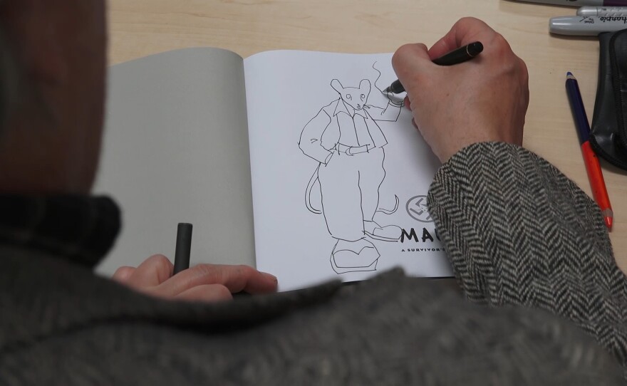 Art signing book. (undated photo)