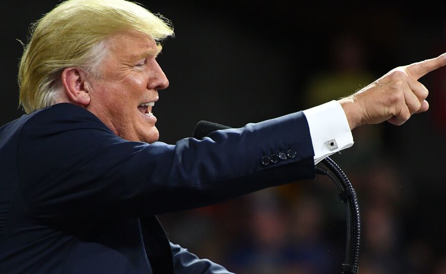 President Trump held a rally Tuesday night but waited until Wednesday to respond to the legal troubles of two close associates.