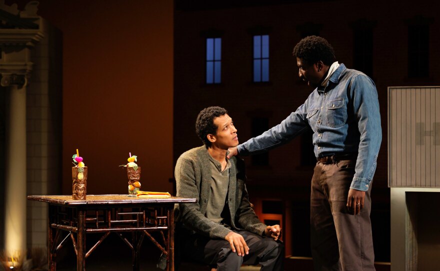 Caleb Eberhardt as “Kenneth” (left) and James Udom as “Bert” are shown in an undated production photo in La Jolla Playhouse’s "Primary Trust."
