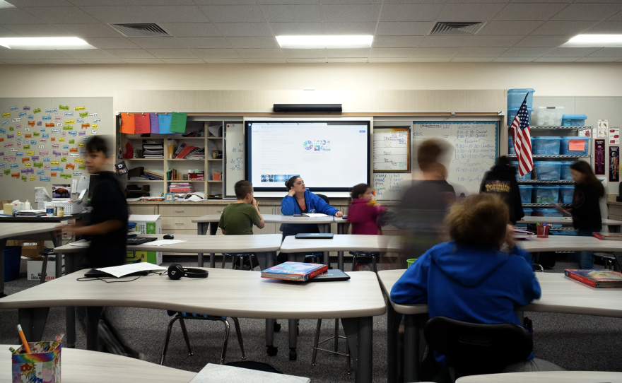 A new classroom at Burnt Ranch Elementary School in Trinity County on Dec. 13, 2019. Photo by Dave Woody for CalMatters