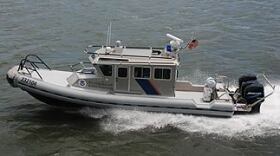 A 33-foot patrol boat used by the Dept. of Homeland Security.