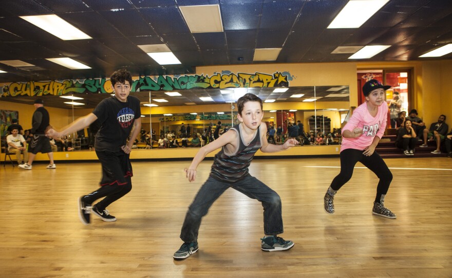 Some of the younger Culture Shock dancers rehearse for this weekend's performance of Hip Hop Nutcracker.