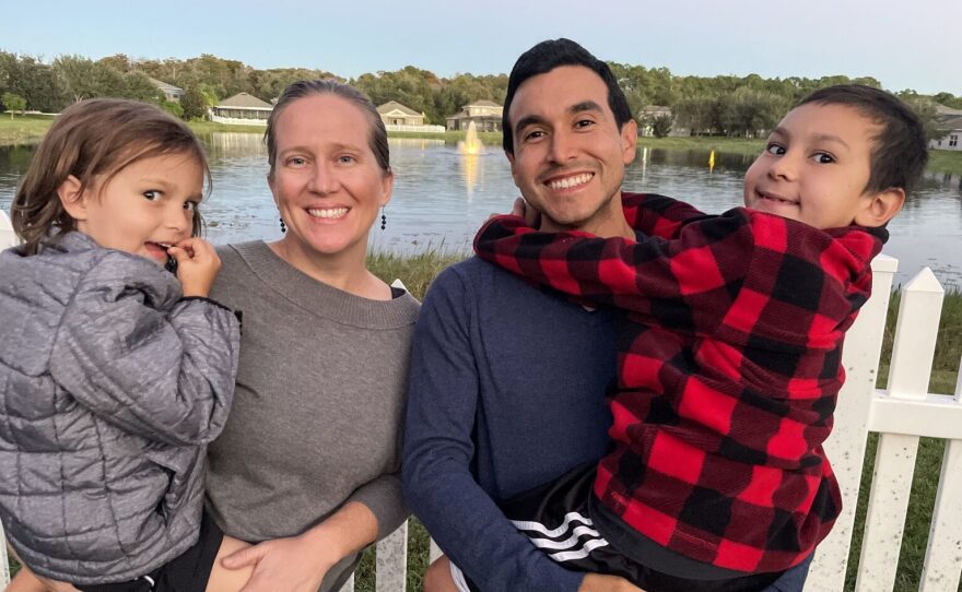 Piper Vargas lives six miles from Orlando's coal ash landfill, with her husband Oscar and sons Max, 8, right, and Diego, 5, left. She worries about inhaling dust particles carried on the wind from the landfill, and contamination of the groundwater.