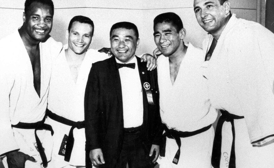 Ben Nighthorse Campbell (right) and fellow members of the 1964 U.S. Olympic Judo Team. Campbell later won election to the U.S. House and Senate from Colorado.