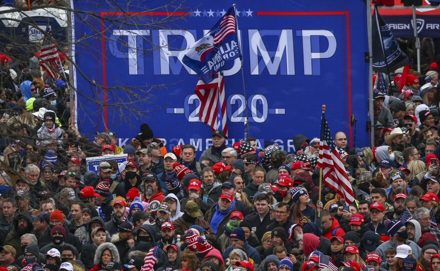 Trump supporters gathered in Washington, D.C., on Wednesday to protest the ratification of President-elect Joe Biden's Electoral College victory over President Trump in the 2020 election.